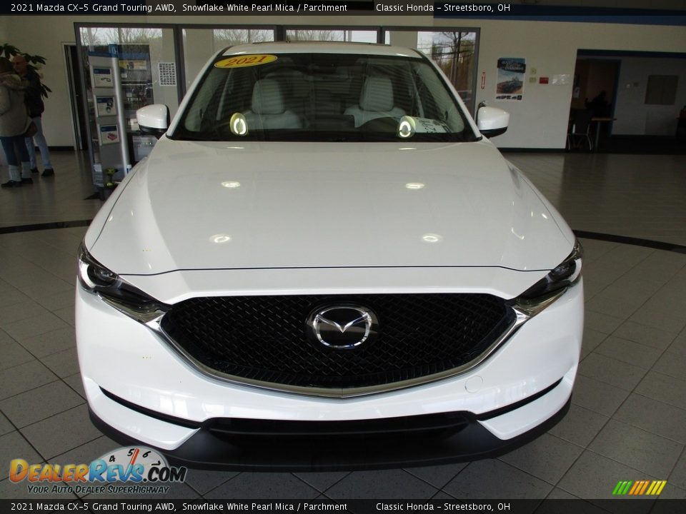 2021 Mazda CX-5 Grand Touring AWD Snowflake White Pearl Mica / Parchment Photo #2