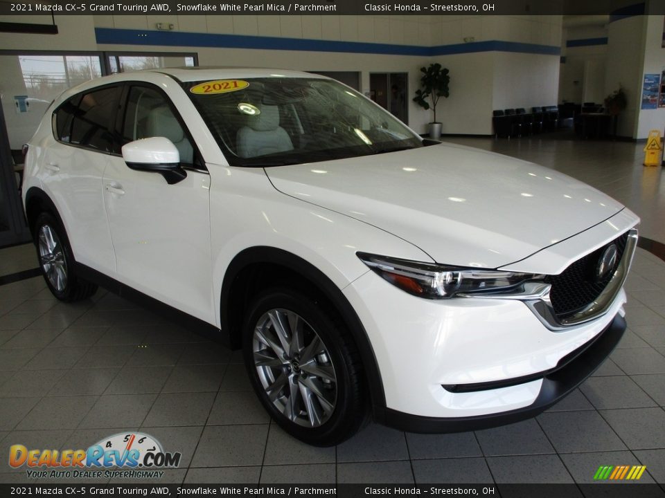 2021 Mazda CX-5 Grand Touring AWD Snowflake White Pearl Mica / Parchment Photo #3