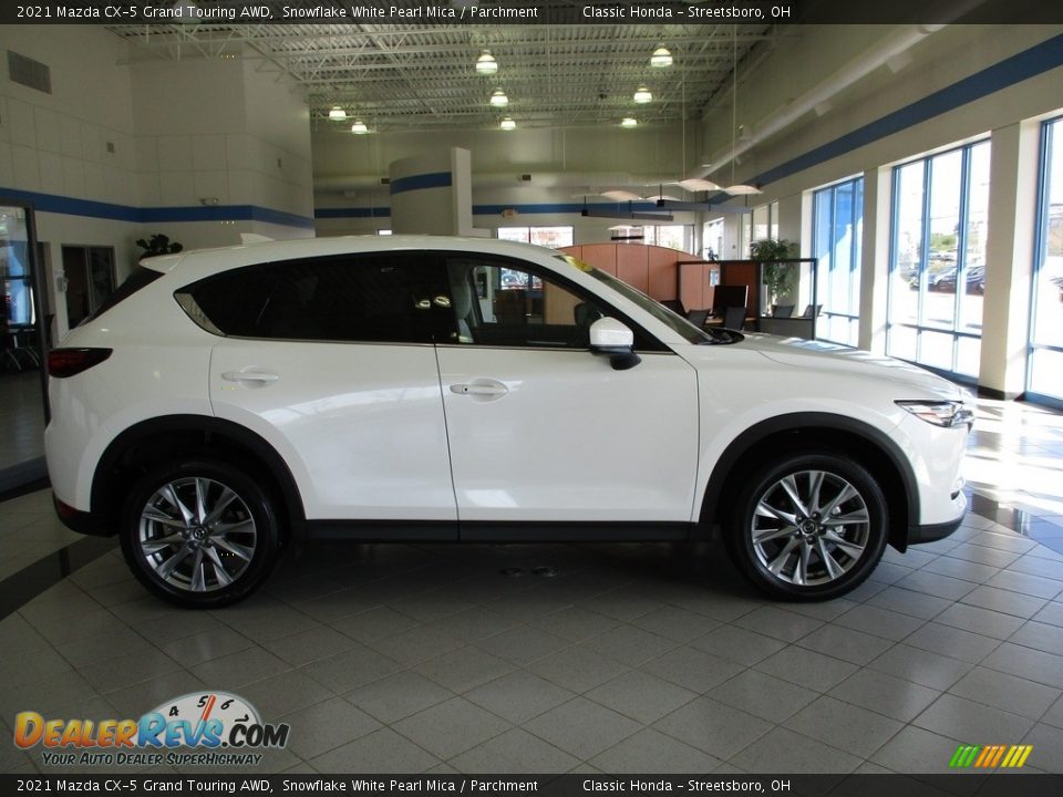 2021 Mazda CX-5 Grand Touring AWD Snowflake White Pearl Mica / Parchment Photo #4