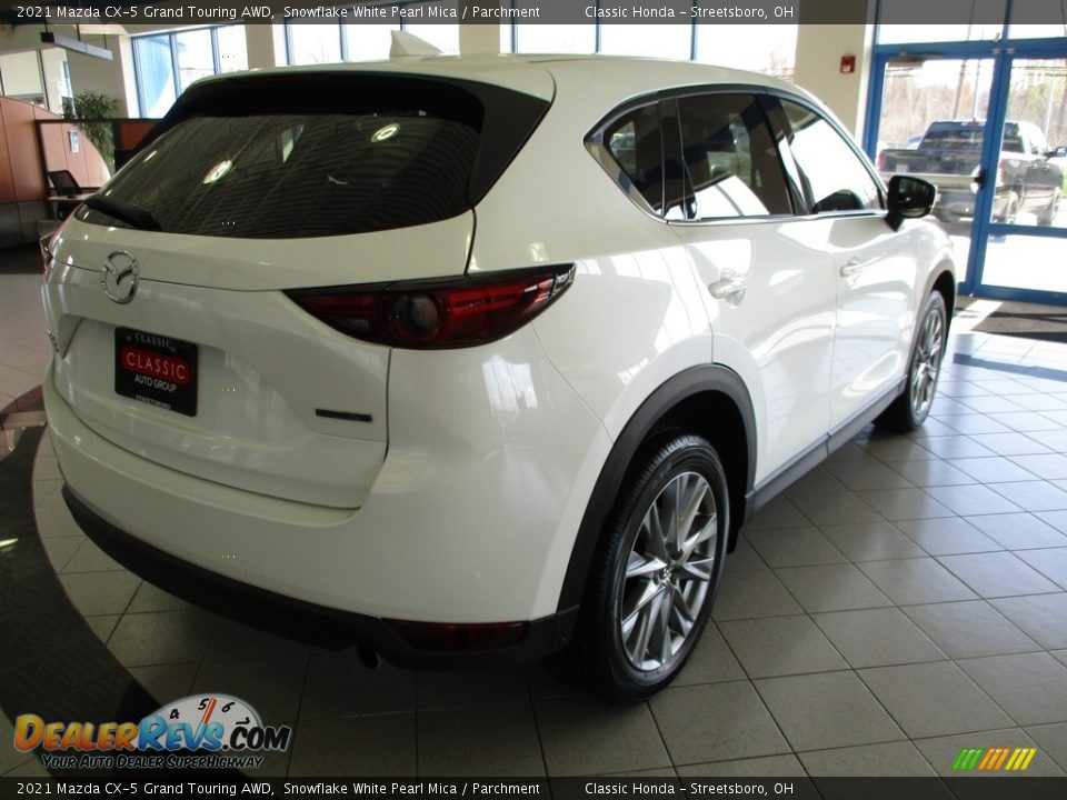 2021 Mazda CX-5 Grand Touring AWD Snowflake White Pearl Mica / Parchment Photo #7