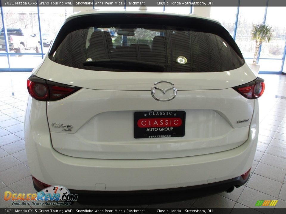 2021 Mazda CX-5 Grand Touring AWD Snowflake White Pearl Mica / Parchment Photo #8