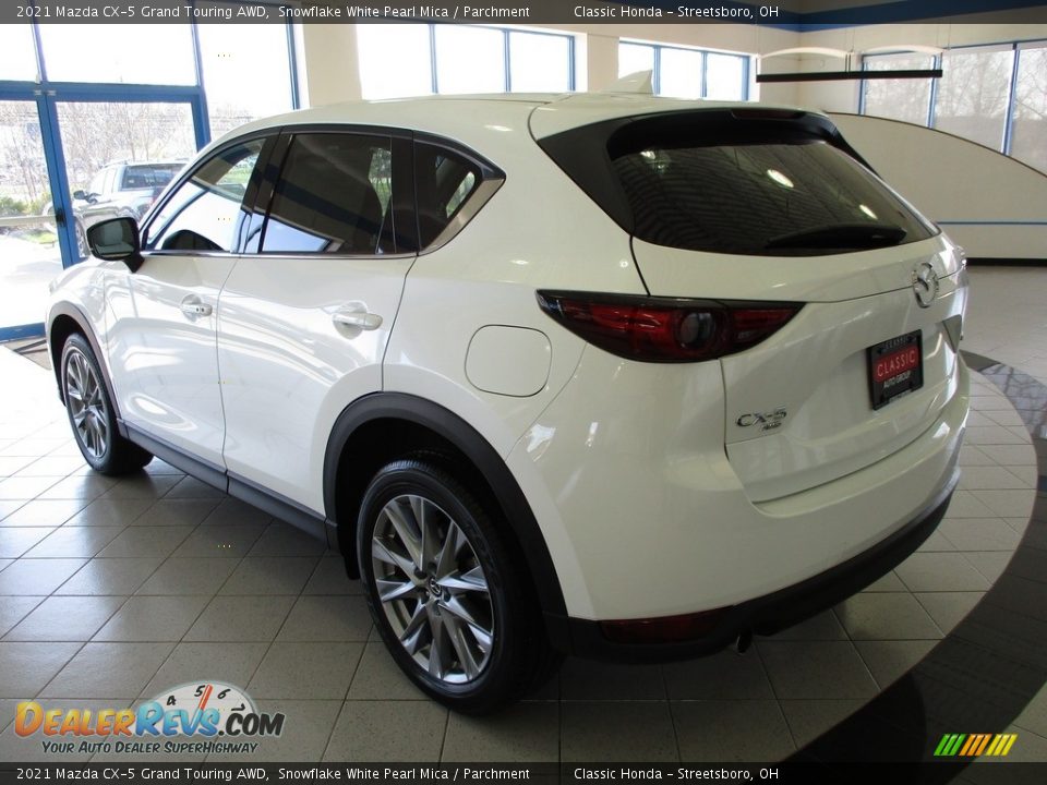 2021 Mazda CX-5 Grand Touring AWD Snowflake White Pearl Mica / Parchment Photo #9