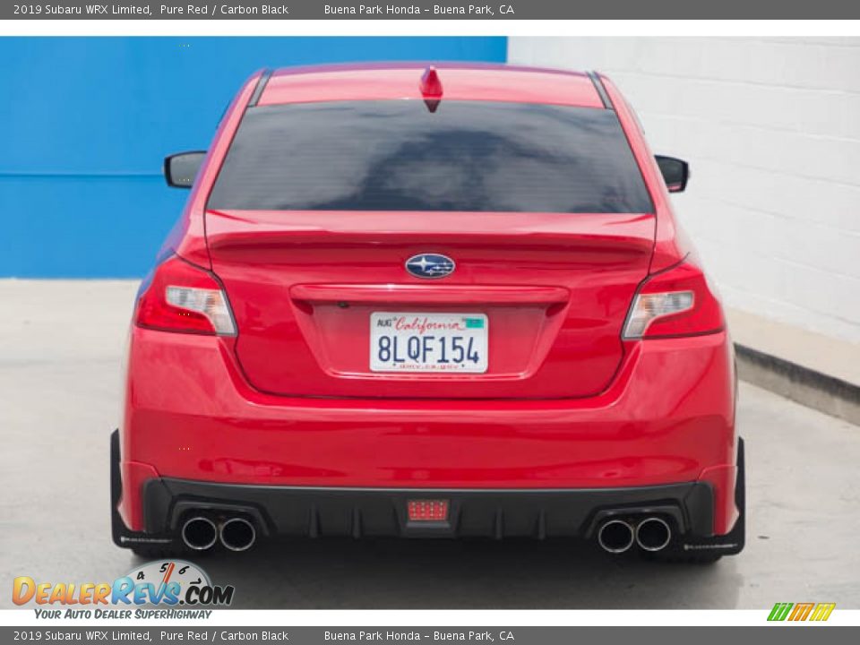 2019 Subaru WRX Limited Pure Red / Carbon Black Photo #9