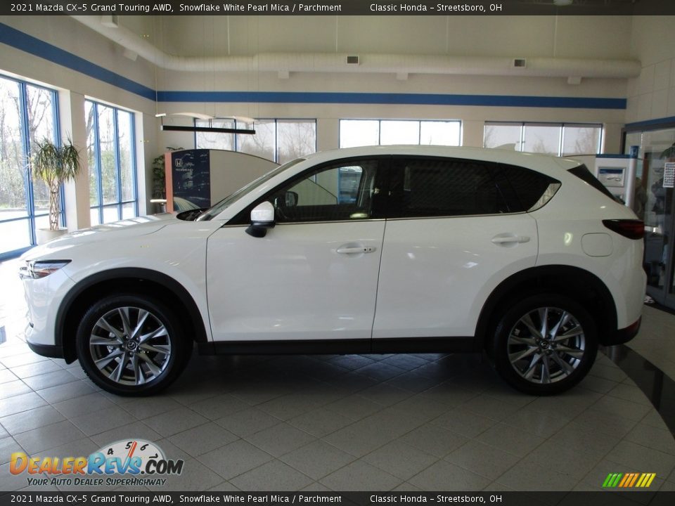 2021 Mazda CX-5 Grand Touring AWD Snowflake White Pearl Mica / Parchment Photo #10