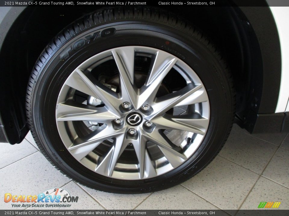 2021 Mazda CX-5 Grand Touring AWD Snowflake White Pearl Mica / Parchment Photo #12