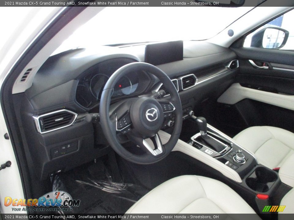 2021 Mazda CX-5 Grand Touring AWD Snowflake White Pearl Mica / Parchment Photo #27
