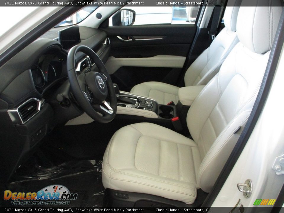 2021 Mazda CX-5 Grand Touring AWD Snowflake White Pearl Mica / Parchment Photo #28