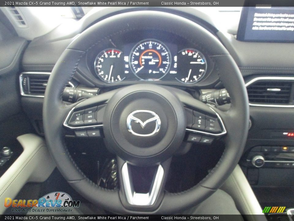 2021 Mazda CX-5 Grand Touring AWD Snowflake White Pearl Mica / Parchment Photo #30