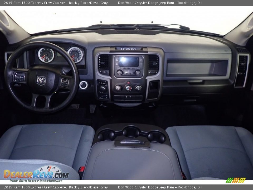 2015 Ram 1500 Express Crew Cab 4x4 Black / Black/Diesel Gray Photo #22