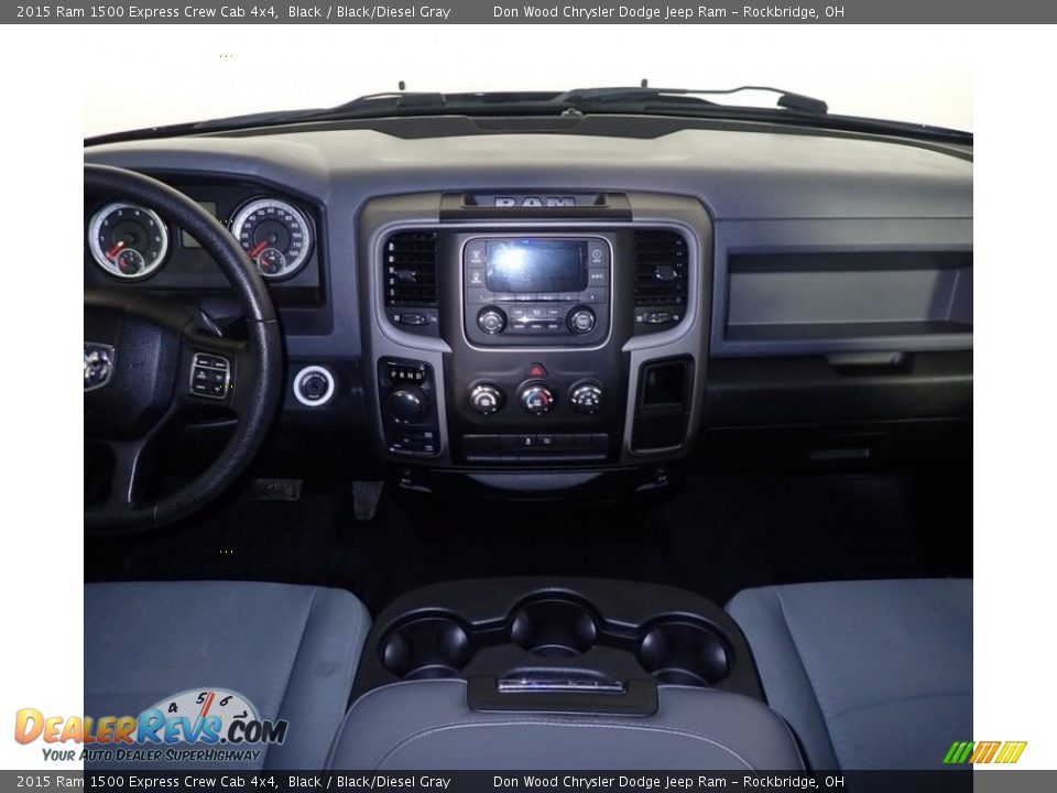 2015 Ram 1500 Express Crew Cab 4x4 Black / Black/Diesel Gray Photo #23