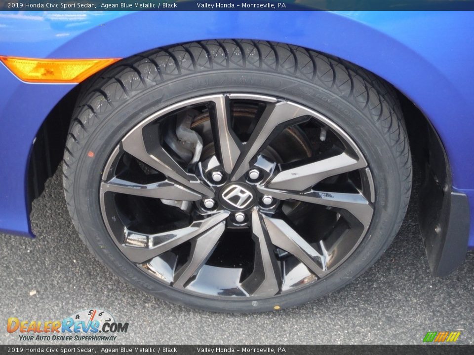 2019 Honda Civic Sport Sedan Agean Blue Metallic / Black Photo #3