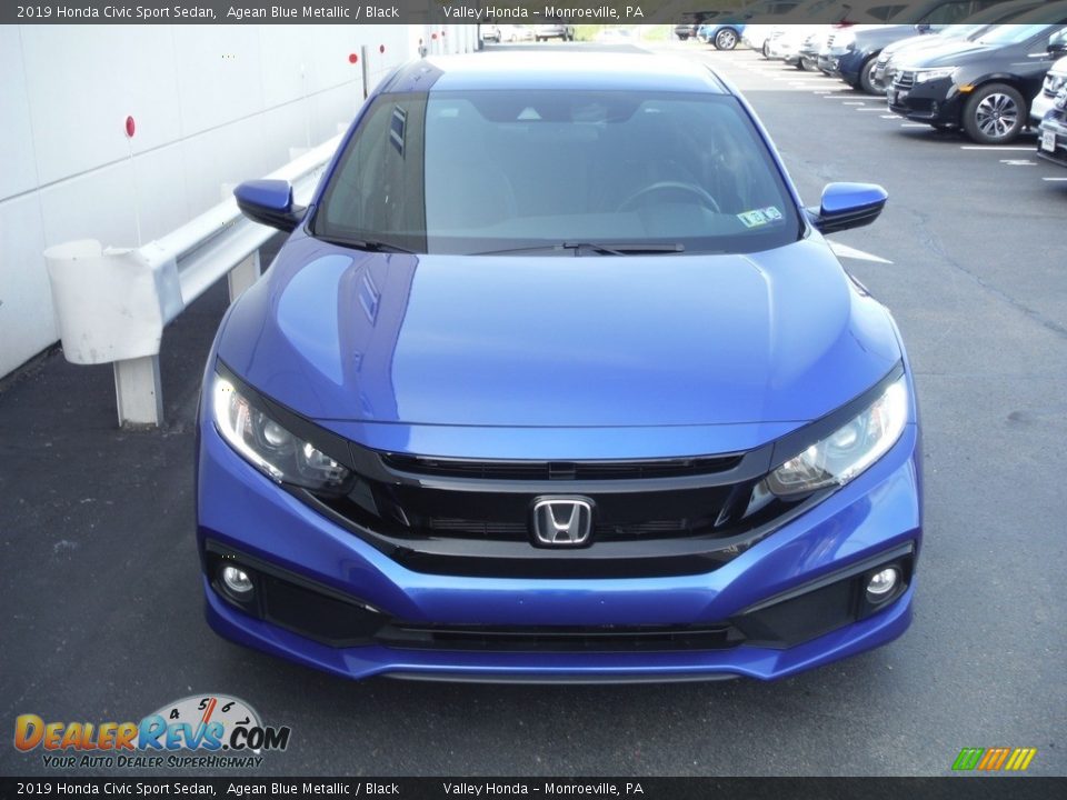 2019 Honda Civic Sport Sedan Agean Blue Metallic / Black Photo #4