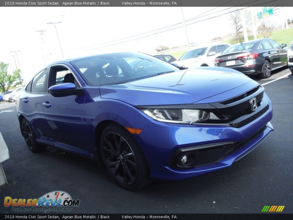 2019 Honda Civic Sport Sedan Agean Blue Metallic / Black Photo #5