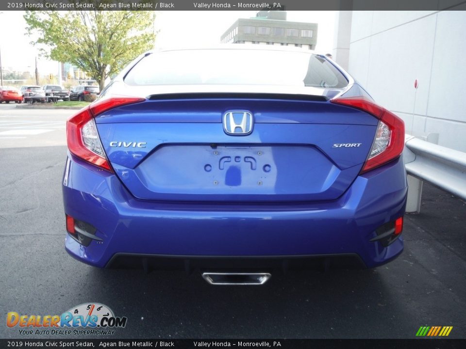 2019 Honda Civic Sport Sedan Agean Blue Metallic / Black Photo #6