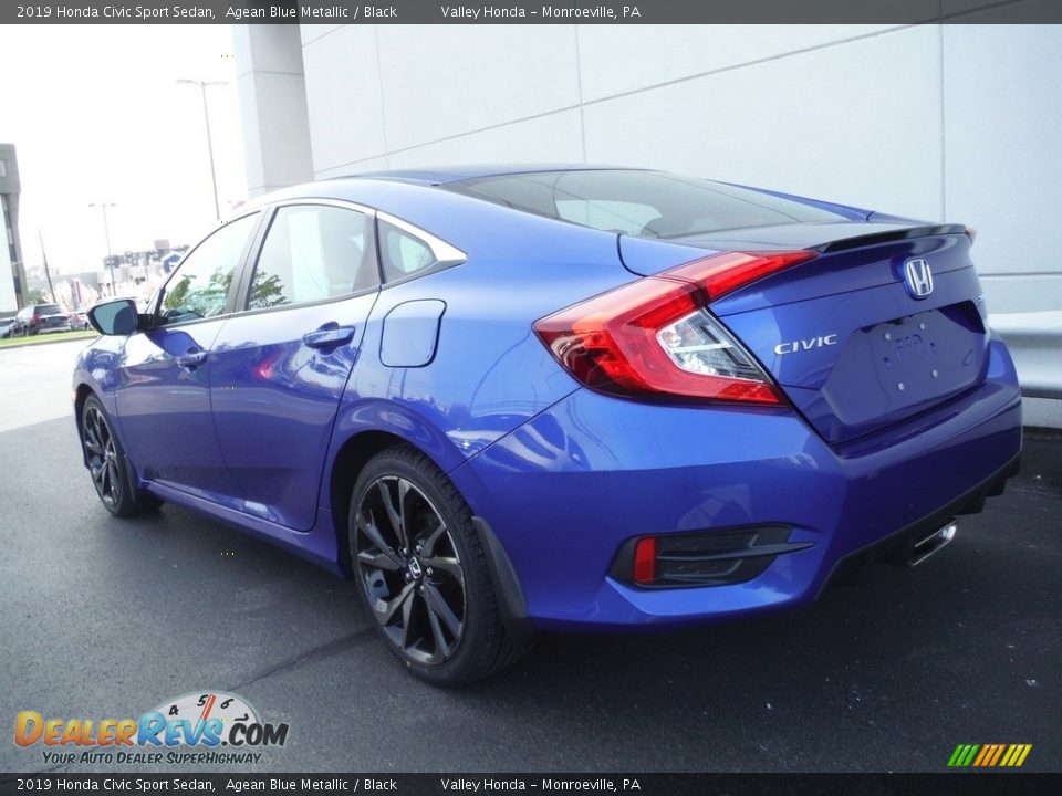 2019 Honda Civic Sport Sedan Agean Blue Metallic / Black Photo #8
