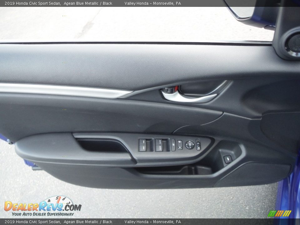 2019 Honda Civic Sport Sedan Agean Blue Metallic / Black Photo #9