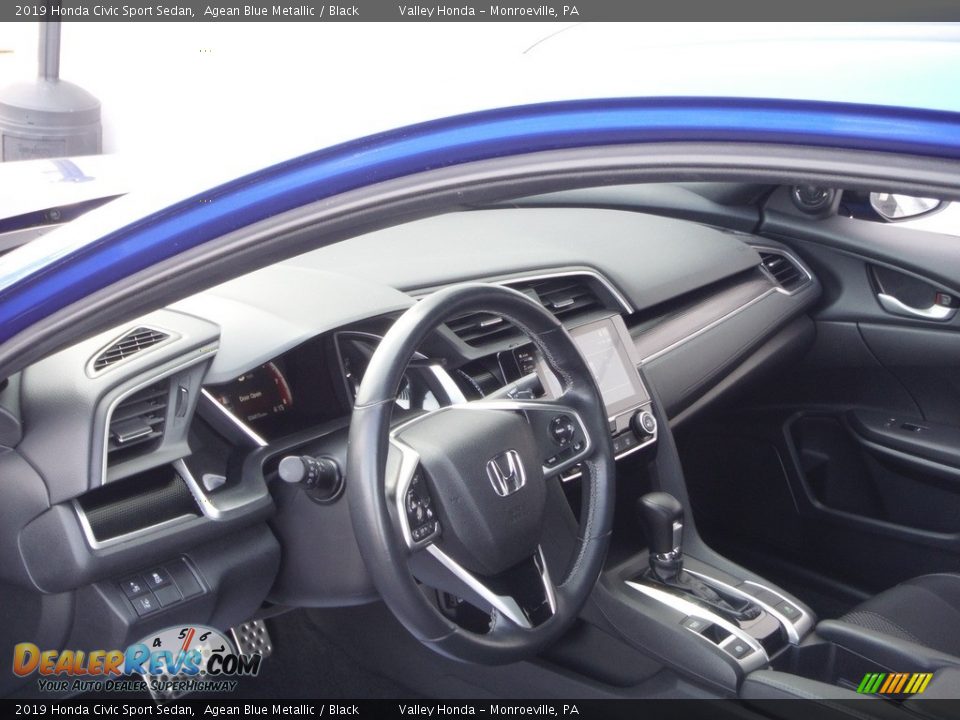 2019 Honda Civic Sport Sedan Agean Blue Metallic / Black Photo #10