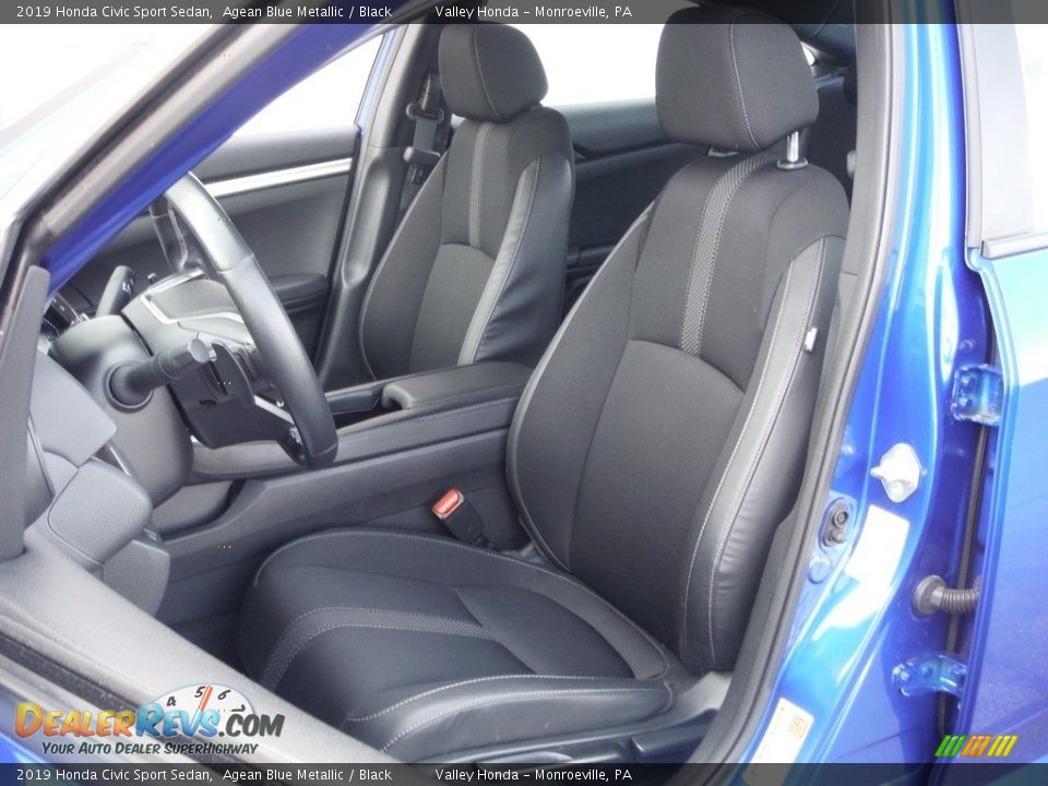 2019 Honda Civic Sport Sedan Agean Blue Metallic / Black Photo #11