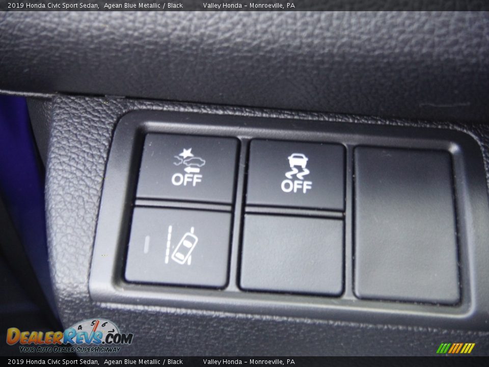 2019 Honda Civic Sport Sedan Agean Blue Metallic / Black Photo #12