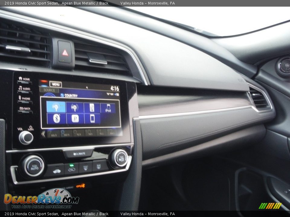 2019 Honda Civic Sport Sedan Agean Blue Metallic / Black Photo #15