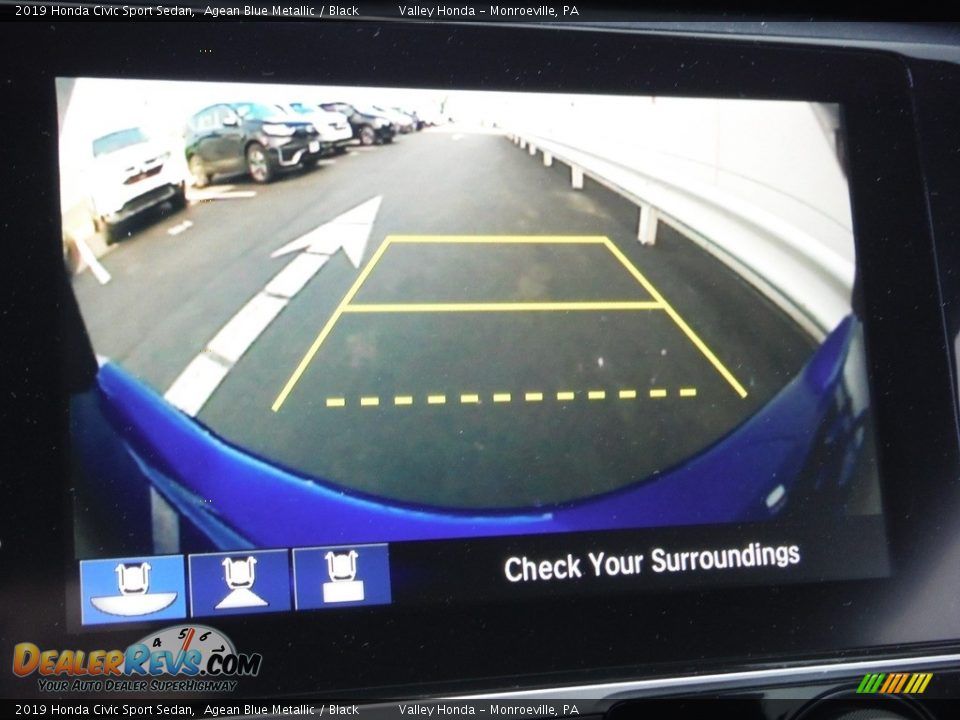 2019 Honda Civic Sport Sedan Agean Blue Metallic / Black Photo #17