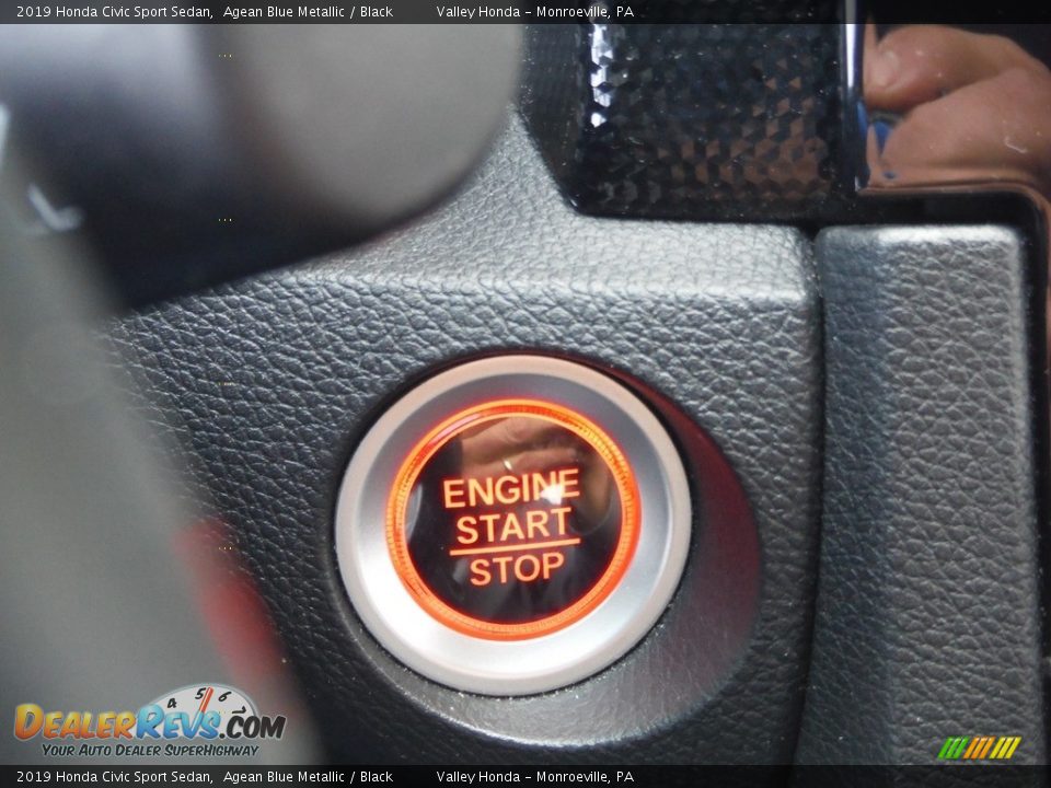 2019 Honda Civic Sport Sedan Agean Blue Metallic / Black Photo #18