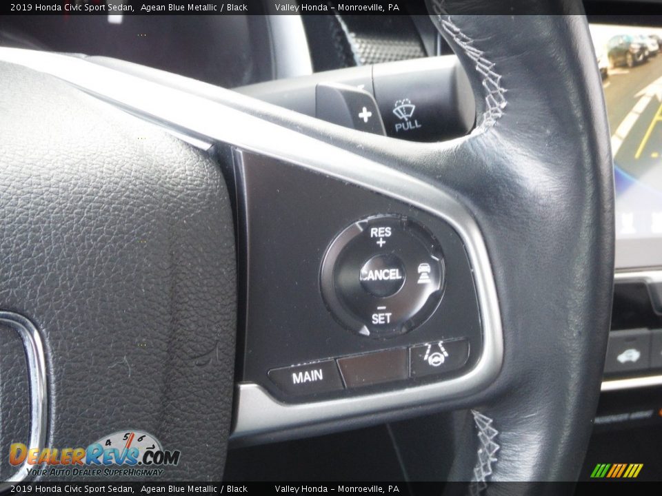 2019 Honda Civic Sport Sedan Agean Blue Metallic / Black Photo #20