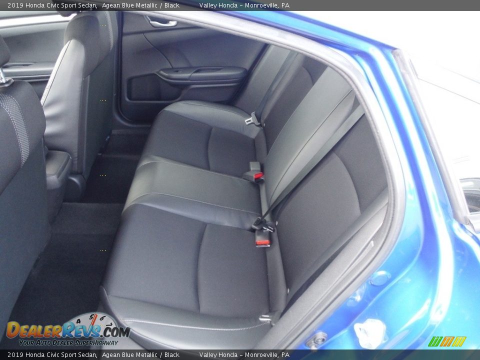2019 Honda Civic Sport Sedan Agean Blue Metallic / Black Photo #22