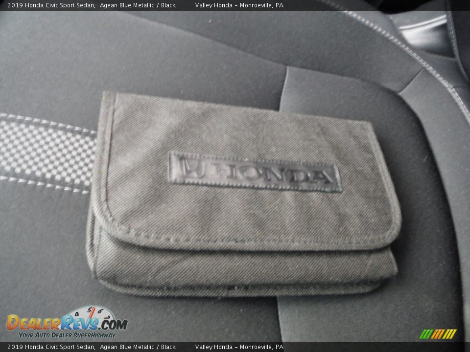2019 Honda Civic Sport Sedan Agean Blue Metallic / Black Photo #25