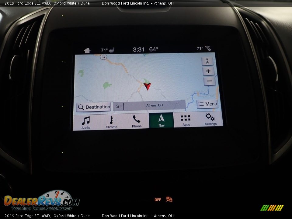 2019 Ford Edge SEL AWD Oxford White / Dune Photo #2