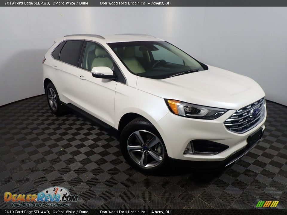 2019 Ford Edge SEL AWD Oxford White / Dune Photo #4