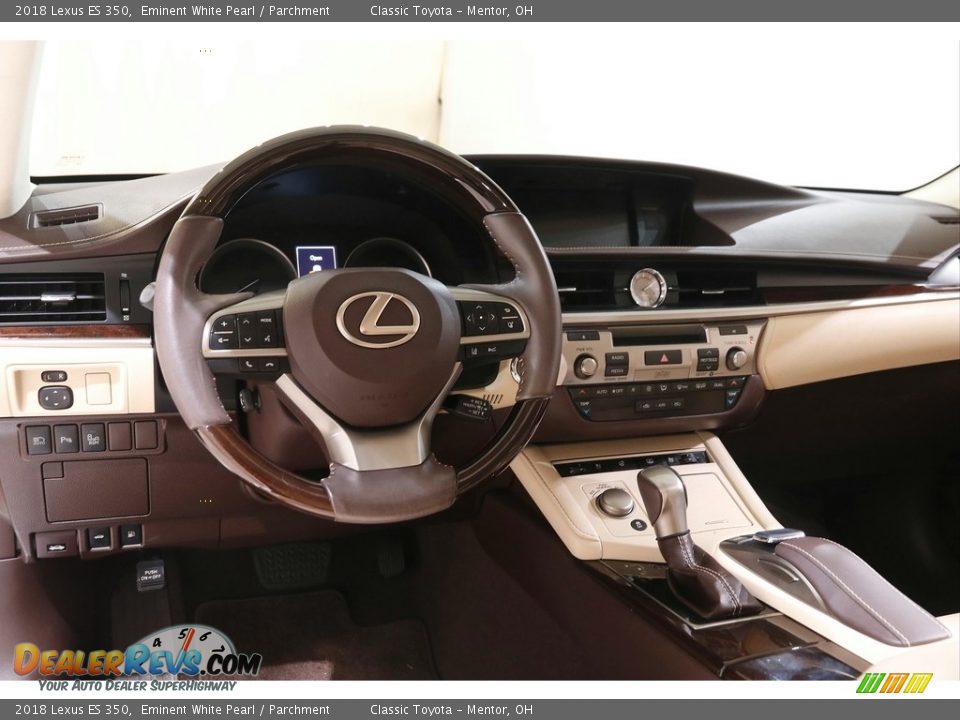 2018 Lexus ES 350 Eminent White Pearl / Parchment Photo #6