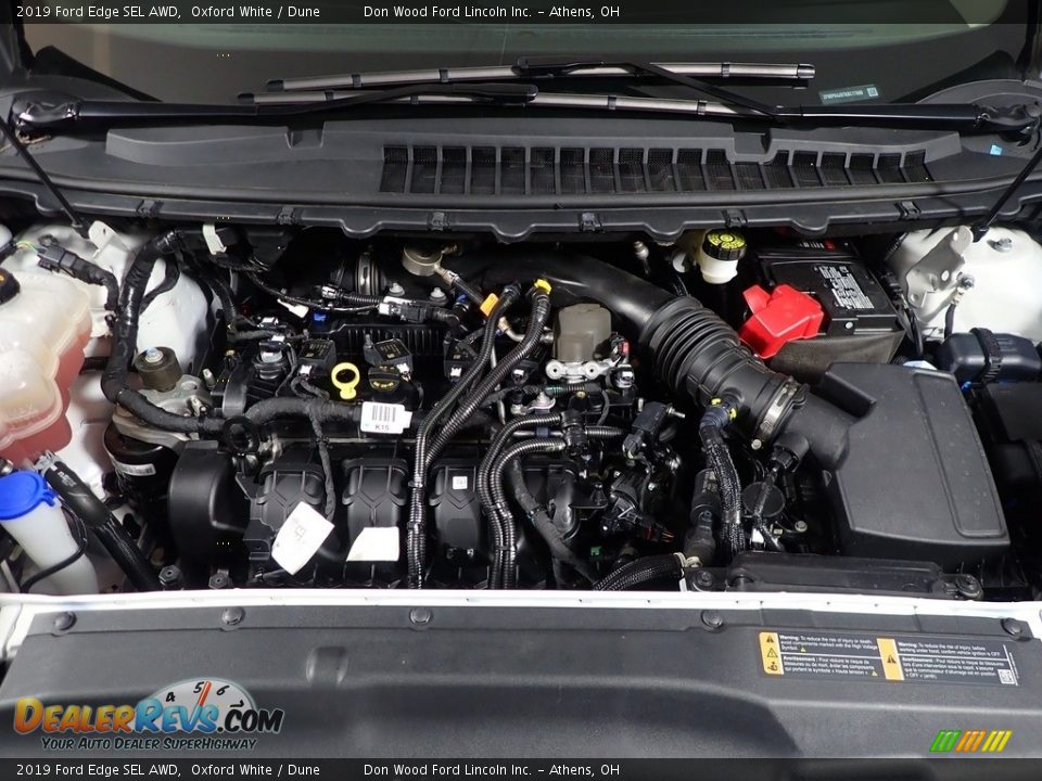 2019 Ford Edge SEL AWD Oxford White / Dune Photo #8