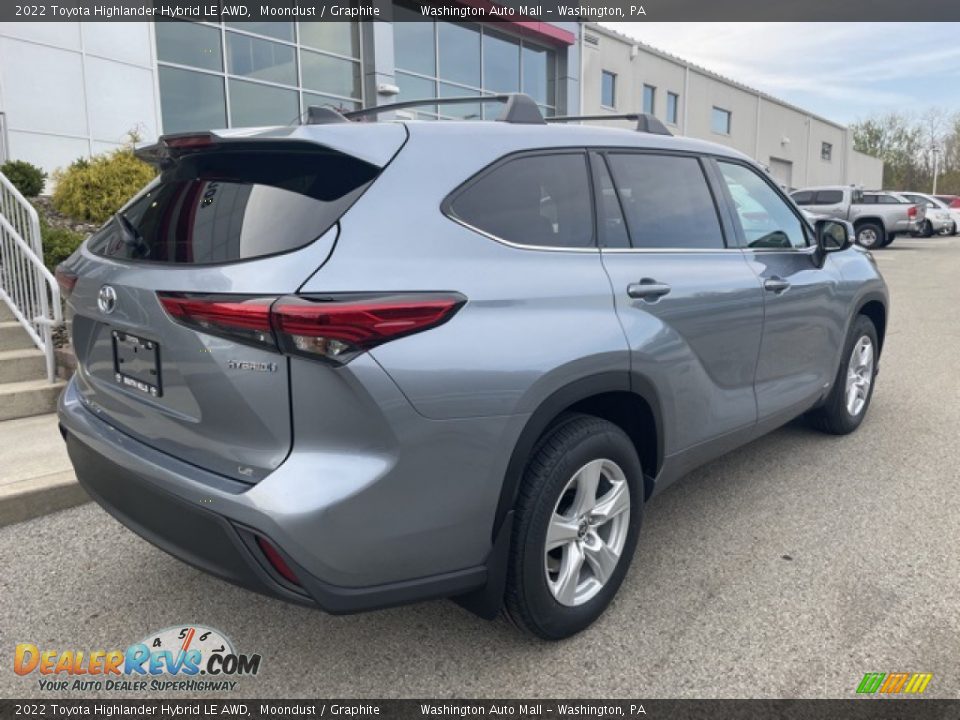 2022 Toyota Highlander Hybrid LE AWD Moondust / Graphite Photo #9