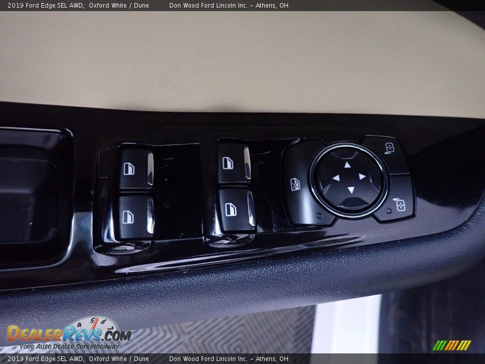 2019 Ford Edge SEL AWD Oxford White / Dune Photo #24