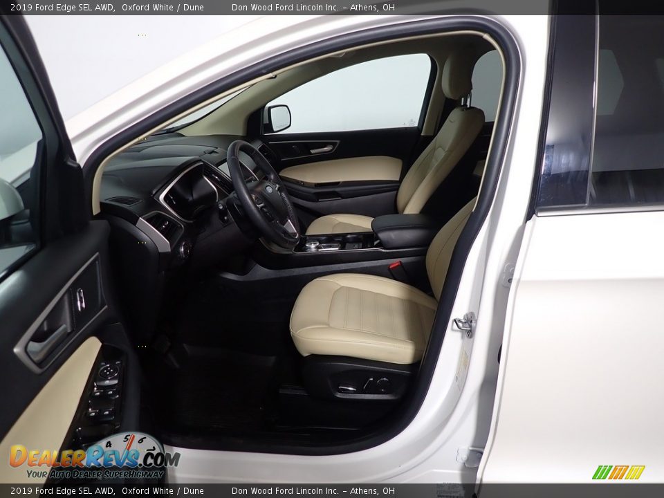 2019 Ford Edge SEL AWD Oxford White / Dune Photo #25