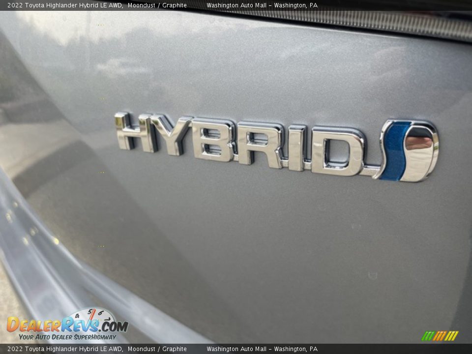 2022 Toyota Highlander Hybrid LE AWD Moondust / Graphite Photo #25