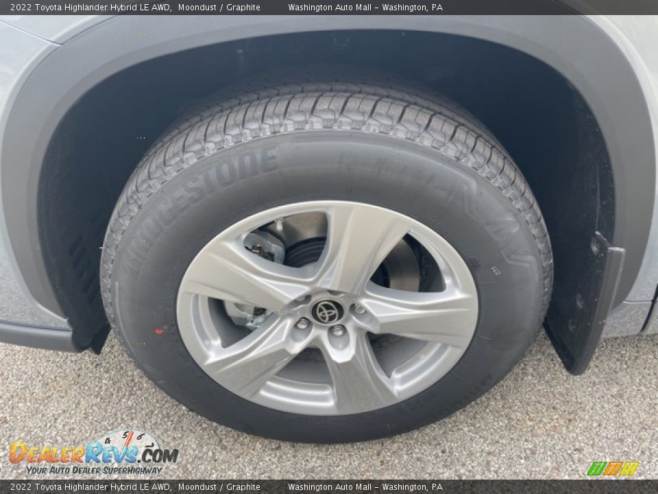 2022 Toyota Highlander Hybrid LE AWD Moondust / Graphite Photo #27
