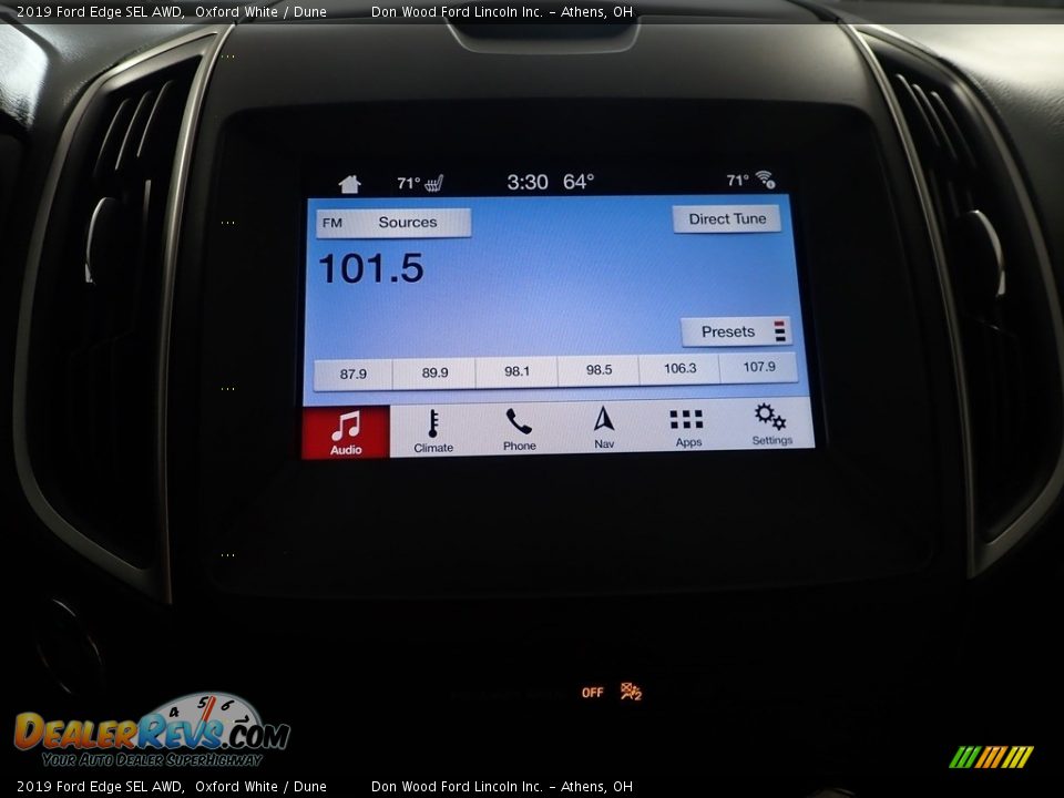 2019 Ford Edge SEL AWD Oxford White / Dune Photo #29