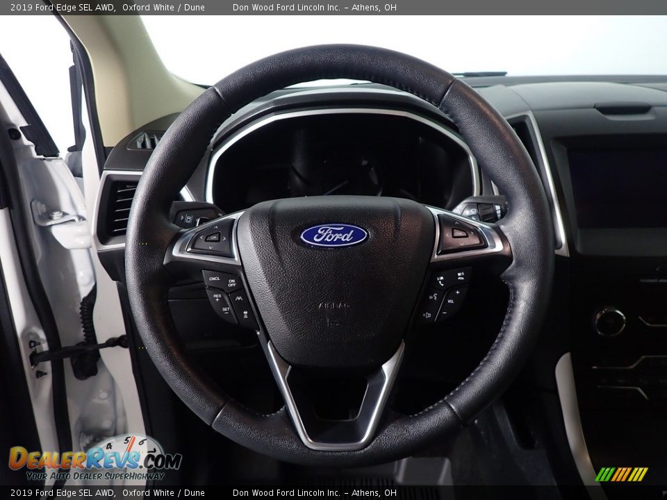 2019 Ford Edge SEL AWD Oxford White / Dune Photo #30
