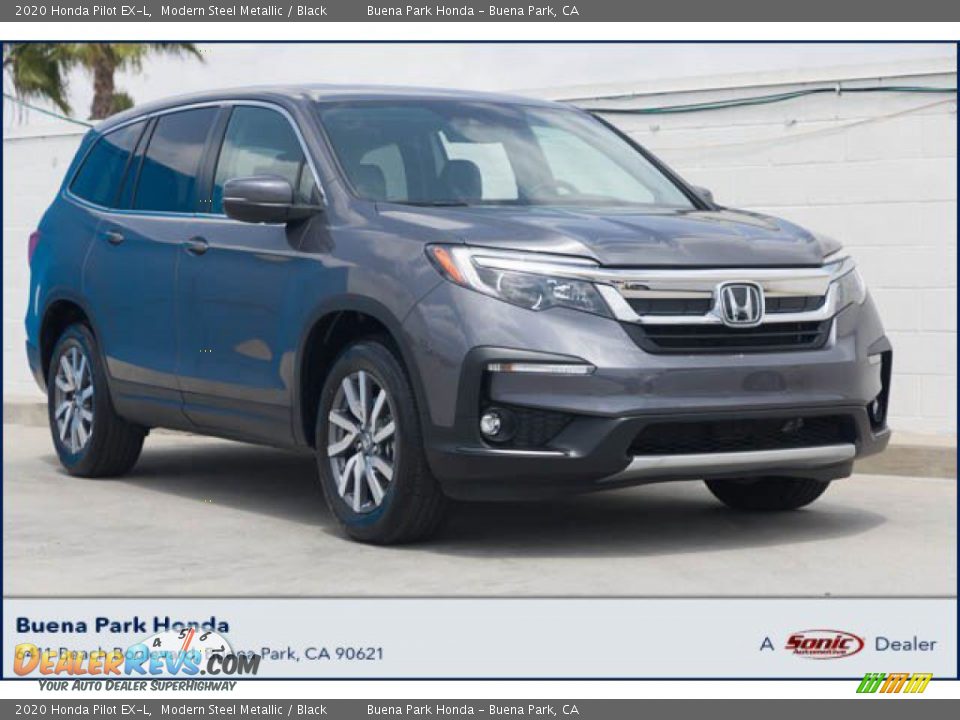 2020 Honda Pilot EX-L Modern Steel Metallic / Black Photo #1