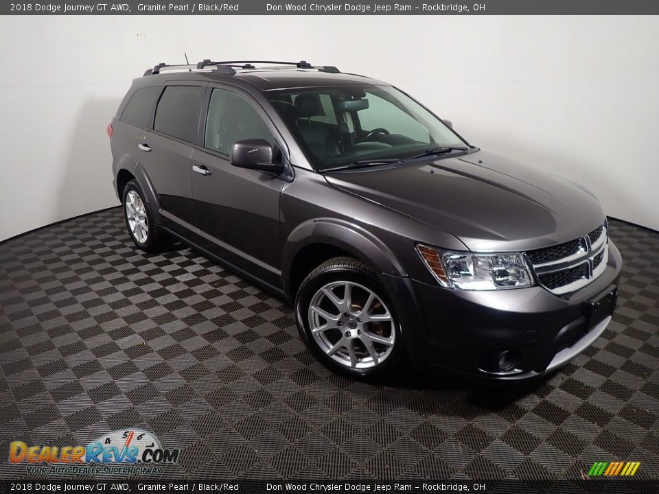 2018 Dodge Journey GT AWD Granite Pearl / Black/Red Photo #2