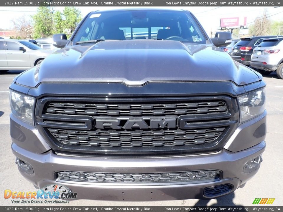 2022 Ram 1500 Big Horn Night Edition Crew Cab 4x4 Granite Crystal Metallic / Black Photo #8