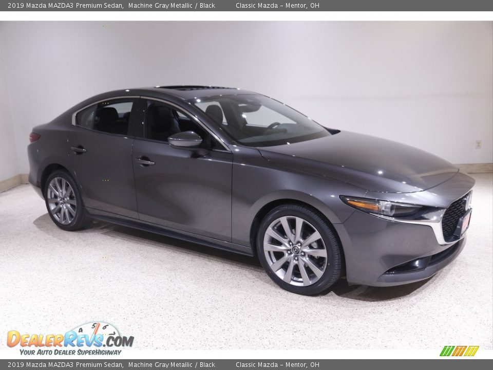 2019 Mazda MAZDA3 Premium Sedan Machine Gray Metallic / Black Photo #1