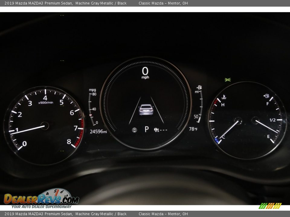2019 Mazda MAZDA3 Premium Sedan Machine Gray Metallic / Black Photo #8