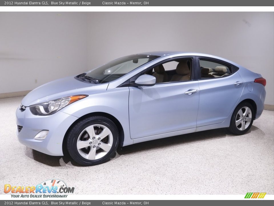 2012 Hyundai Elantra GLS Blue Sky Metallic / Beige Photo #3