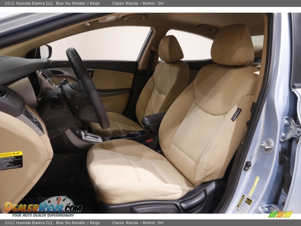 2012 Hyundai Elantra GLS Blue Sky Metallic / Beige Photo #5