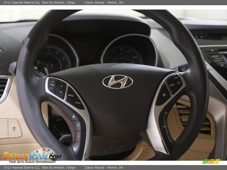 2012 Hyundai Elantra GLS Blue Sky Metallic / Beige Photo #7