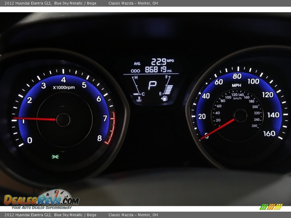 2012 Hyundai Elantra GLS Blue Sky Metallic / Beige Photo #8