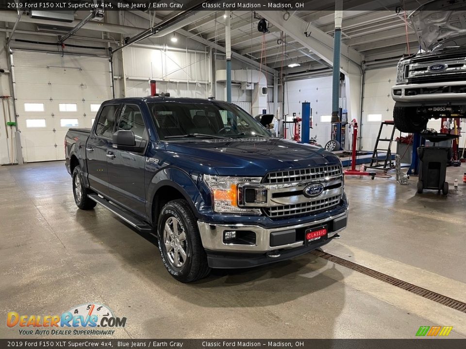 2019 Ford F150 XLT SuperCrew 4x4 Blue Jeans / Earth Gray Photo #3